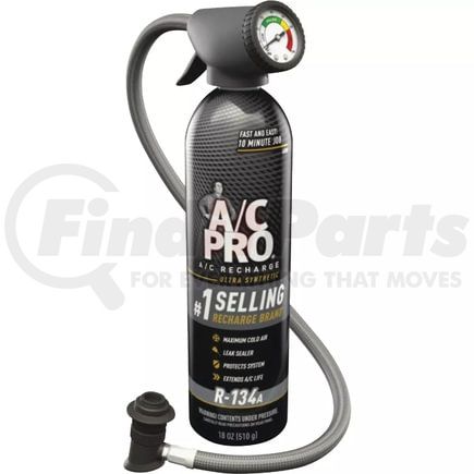 AC001KA18A by INTERDYNAMICS - A/C Pro® Refrigerant - A/C Recharge Kit, Ultra Synthetic, 18 Oz.