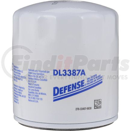 DL3387A by FRAM - Defense Filters, DL3387A, Oil Filters