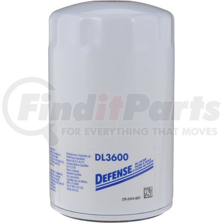 DL3600 by FRAM - Defense Filters, DL3600, Oil Filters
