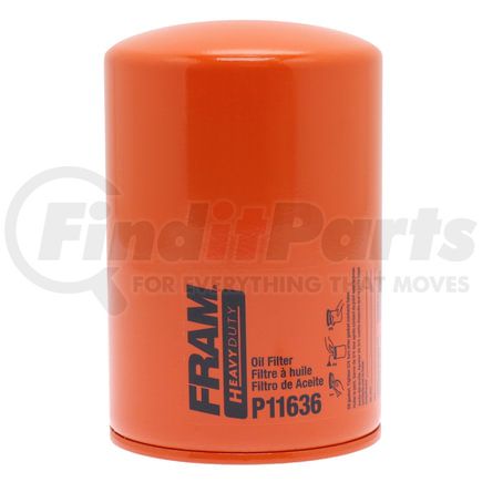 FRAM P11636 Engine Oil Filter HD By-Pass Lube Spin-on