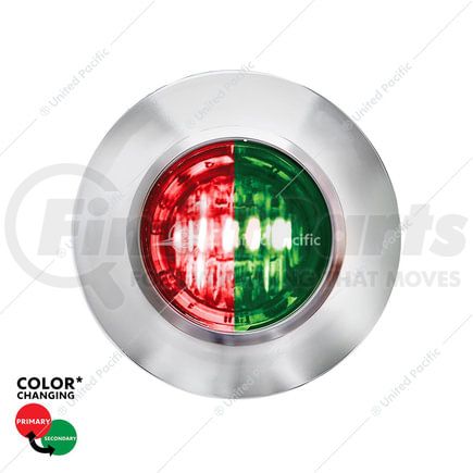 36194 by UNITED PACIFIC - 2-LED 3/4" Mini Dual Function Double Fury Clearance/Marker Light, Red and Green