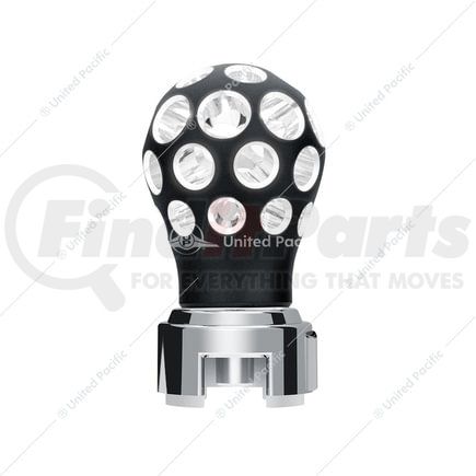 71079 by UNITED PACIFIC - Thread-On Matte Black Phoenix Style Ball Gearshift Knob with White LED