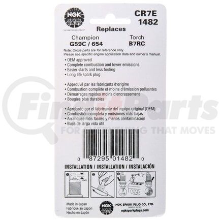 1482 by NGK SPARK PLUGS - NGK Standard Carded Spark Plug