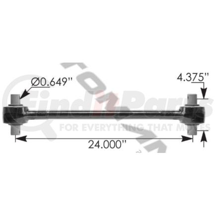 TMR67 by AUTOMANN - Axle Torque Rod, 24.00-inch Center-to-Center for Kenworth Suspension