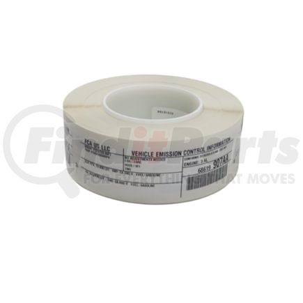 68619907AA by MOPAR - LABEL