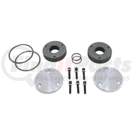 YHC50001 by YUKON - Yukon Hardcore Drive Flange Kit Dana 44 30spl Outer Stubs w/ Yukon Engraved Caps