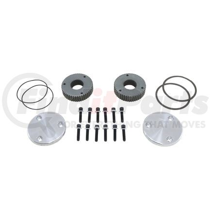 YHC50003 by YUKON - Yukon Hardcore Drive Flange Kit Dana 60 30spl Outer Stubs w/ Yukon Engraved Caps