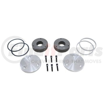 YHC50006 by YUKON - Yukon Hardcore Drive Flange Kit Dana 60 35spl Outer Stubs w/ Non-Engraved Caps