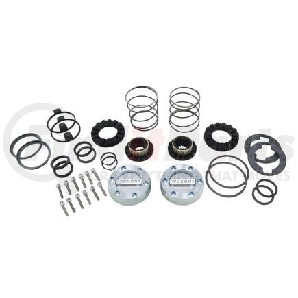 YHC70007 by YUKON - Yukon Hardcore Locking Hub Set GM 8.5in. Front/Dana 44 19-Spl