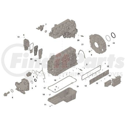 3800487 by CUMMINS - Engine Gasket Set - Lower