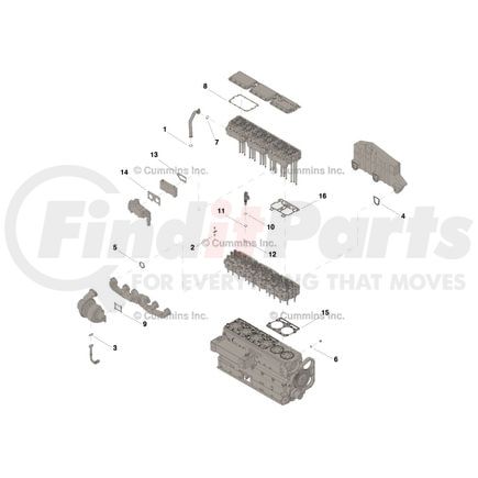 4089371 by CUMMINS - Engine Gasket Set - Upper