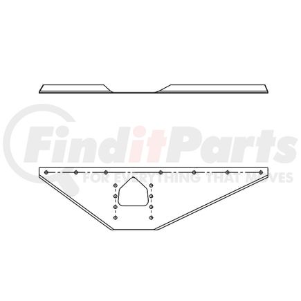 TZ0207RS by TRAMEC SLOAN - Trailer Landing Gear Brace - Leg Mounting Bracket Only, 48", Steel, Roadside