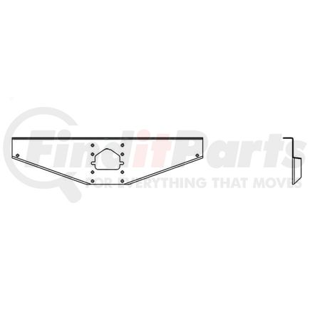 TZ0230 by TRAMEC SLOAN - Trailer Landing Gear Brace - Leg Mounting Bracket Only, 48" Length, Steel