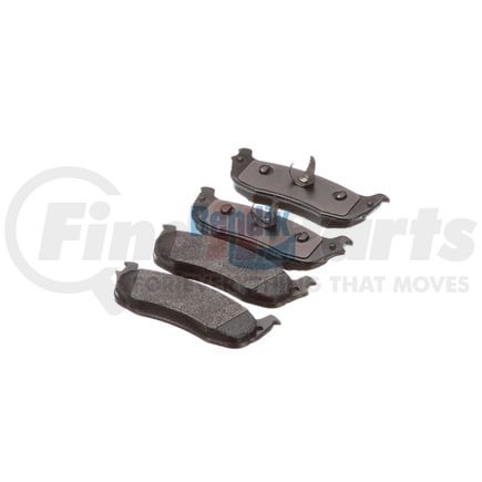 E11107110 by BENDIX - Formula Blue™ Hydraulic Brake Pads - Heavy Duty Extended Wear, With Shims, Rear, 7584-D711, 7584-D879 FMSI