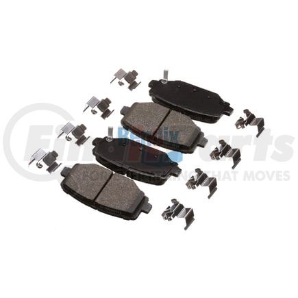 E11015960 by BENDIX - Formula Blue™ Hydraulic Brake Pads - Heavy Duty Ceramic, With Shims, Rear, 8811-D1596 FMSI