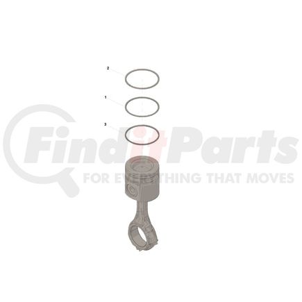 4955366 by CUMMINS - Piston Ring Set - Standard-Size, for Cummins 6.7L ISB/QSB Diesel Engines
