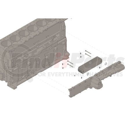 4955830 by CUMMINS - Engine Oil Cooler Kit