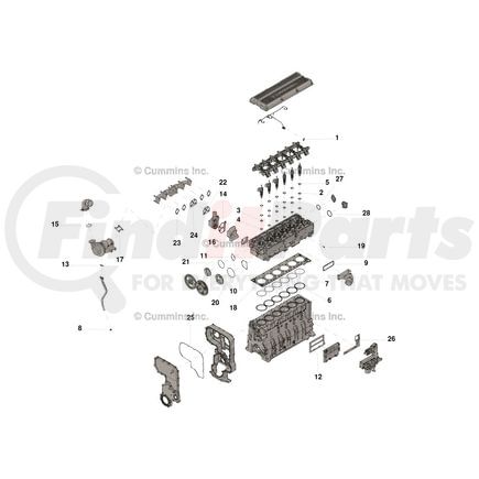 4955594 by CUMMINS - Engine Gasket Set - Upper