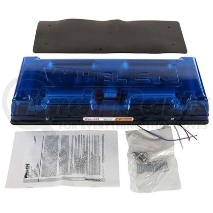 R2LPPB4 by WHELEN ENGINEERING - Responder® LP Series Light Bar - 6 LIN6™ Super-LED® Modules, Permanent Mount, Blue, 24 VDC, Polycarbonate Base