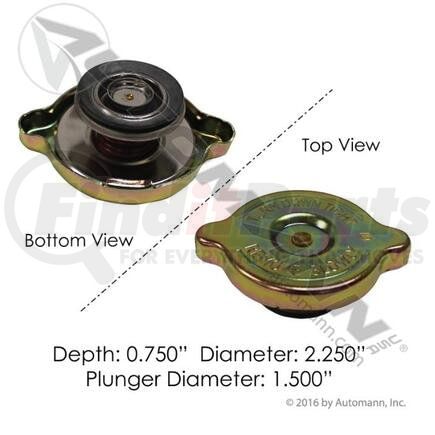 572.2018 by AUTOMANN - Radiator Surge Tank Cap, 10 PSI Pressure Cap for Freightliner M2 Series Cooling Systems