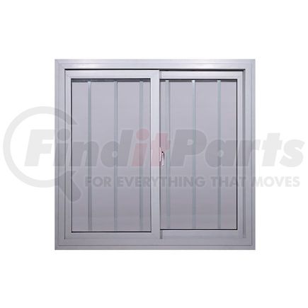 CN05-0009 by WORLD AMERICAN - Window Frame - 44" x 44", Gray, with Security Bars, for Container