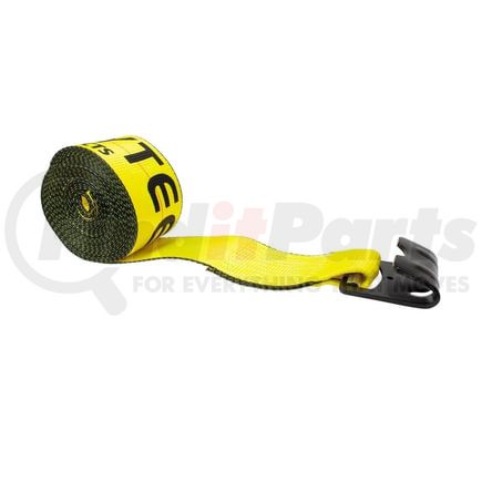 CS01-0050 by WORLD AMERICAN - Winch Strap - 4" x 27', Yellow, with Flat Hook