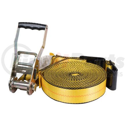 CS01-1014 by WORLD AMERICAN - Ratchet Tie Down Strap - 3" x 30', Yellow, 5,000 lbs. Capacity, with Flat Hook