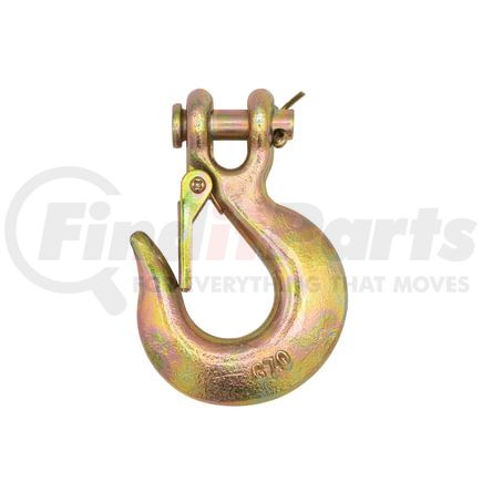 CS10-4001 by WORLD AMERICAN - Clevis Slip Hook - Gold Chromate, 1/4", G70, 2,860 lbs. WLL, with Safety Latch