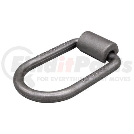 CS15-0003 by WORLD AMERICAN - Tie Down D-Ring - Gray, 1/2" Extended Forged, with Weld-On Mounting Bracket