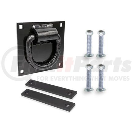 World American CS15-0007 Tie Down D-Ring Tie Down D-Ring - Black, 5/8", 18,000 lbs., Heavy Duty, with Nut-Bolt and Support