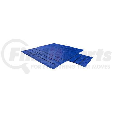 CS16-3001 by WORLD AMERICAN - Lumber Tarp - 24' x 27', Blue, Combination, 18oz/14oz, with 8' Drop
