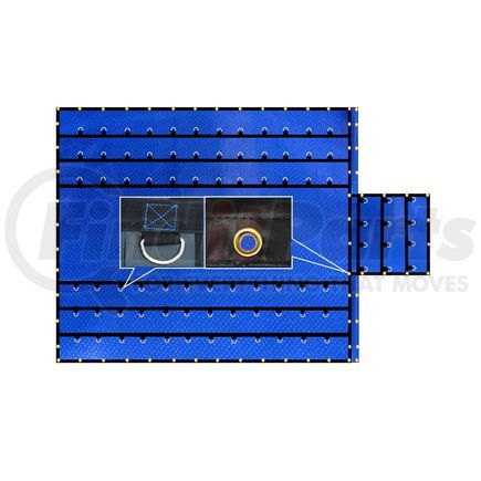 CS16-3031 by WORLD AMERICAN - Lumber Tarp - 24' x 27', Blue, Super Light, 14oz, with 8' Drop