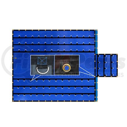 CS16-3026 by WORLD AMERICAN - Lumber Tarp - 24' x 18', Blue, Super Light, 14oz, with 8' Drop, with 8' x 8' Flap