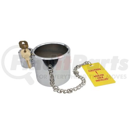 FW01-0006 by WORLD AMERICAN - Fifth Wheel Trailer Hitch King Pin Lock - Silver, Heavy Duty, with Keyed Alike