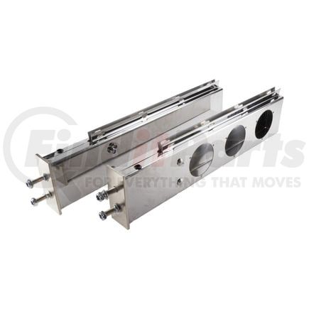MFH-0024 by WORLD AMERICAN - Light Bar - Stainless Steel, Spring Loaded, with Round Cutouts