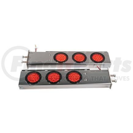 MFH-0026 by WORLD AMERICAN - Light Bar - Stainless Steel, Spring Loaded, with 2-1/2" Bolt Pattern, with LED