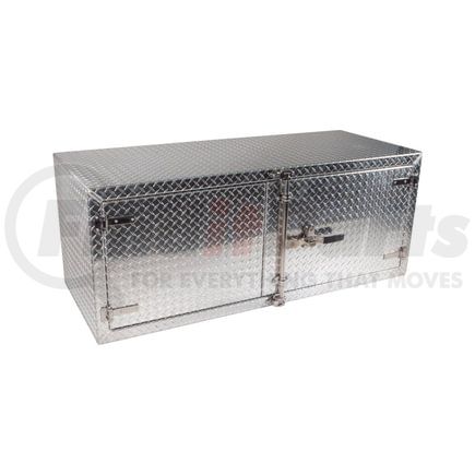 TA08-0002 by WORLD AMERICAN - Trailer Tool Box - 24" H x 24" D x 60" L, Aluminum, Diamond Plate, Underbody Mount