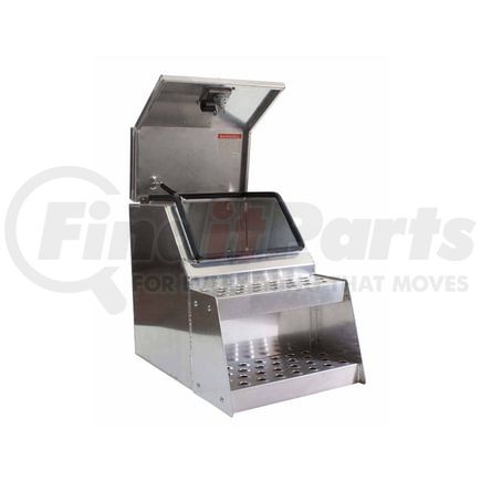 TA08-0015 by WORLD AMERICAN - Truck Tool Box - 24.5" H X 28.4" D X 18" W, Aluminum, Saddle, Step Box Design
