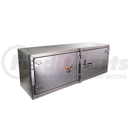 TA08-0008 by WORLD AMERICAN - Trailer Tool Box - 18" H x 18" D x 60" W, Aluminum, Double Door Barn Door Style