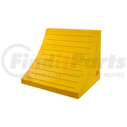 TA10-0006 by WORLD AMERICAN - Wheel Chock - Medium, Yellow, Polyurethane, with Mounting Holes