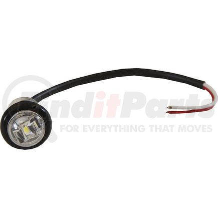5627532 by BUYERS PRODUCTS - Marker Light - 12VDC, 0.25 W, 0.75 in. Round, Clear, with Stripped Leads