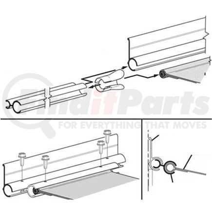 R001792240 by CAREFREE - QuickConnect Cut To 231.56 Awning Rail Adapter, for Latitude Awning