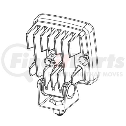 63U21 by GROTE - Trilliant Cube LED Work Lights, 1200 Lumens, Deutsch, Flood, 24V