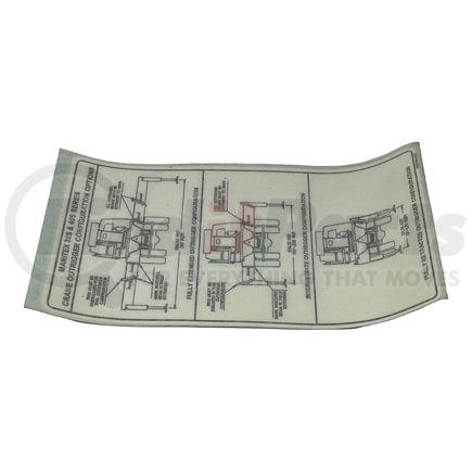 4000794.003 by MANITEX - Manitex 38S & 40S LMI Series Crane Outrigger Configuration Label Decal