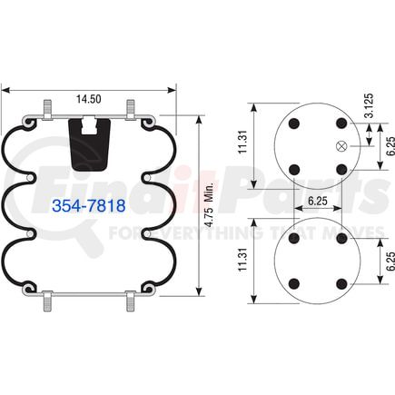 354-7818 by DAYTON PARTS - AIR SPRING
