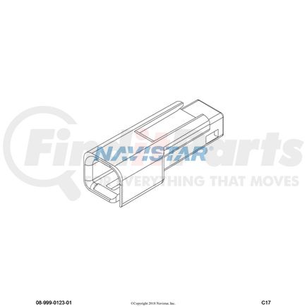 1661260C1 by INTERNATIONAL - BODY CONNECTOR 2 MALE TERMINAL