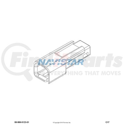1661260C1 by INTERNATIONAL - Body Wiring Harness Connector - 5 Way Male, Navistar Compatible