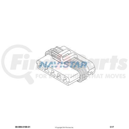 1687789C1 by INTERNATIONAL - Connectr, Connector Cable 5-Way, Navistar Compatible
