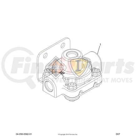 1693125C91 by INTERNATIONAL - Air Brake Quick Release Valve, Navistar Compatible
