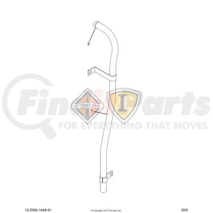 1830188C91 by INTERNATIONAL - KT TUBE,KIT BREATHER TUBE